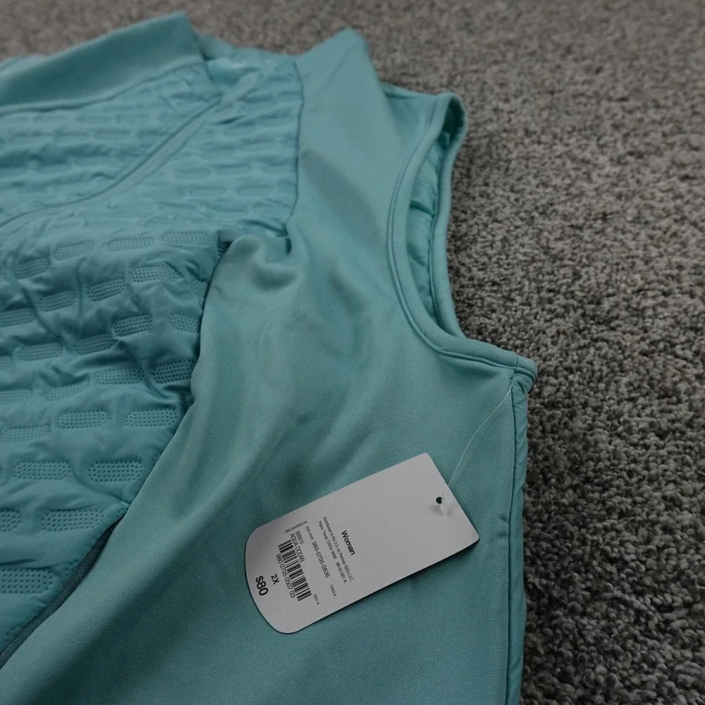 NEW Xersion Vest Womens 2X Blue‎ Full Zip Quilted Packable Jacket Gilet Coat
